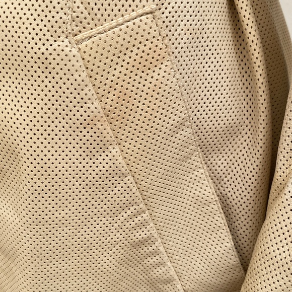 GUCCI TOM FORD PERFORATED LAMBSKIN LIGHTWEIGHT LEATHER DUSTER SIZE 10/ 44 IT - Picture 10 of 12